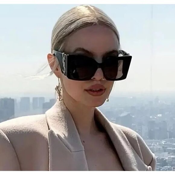 NEW SAINT LAURENT SLM119/F BLAZE 002 HAVANA WOMEN SUNGLASSES main image 8